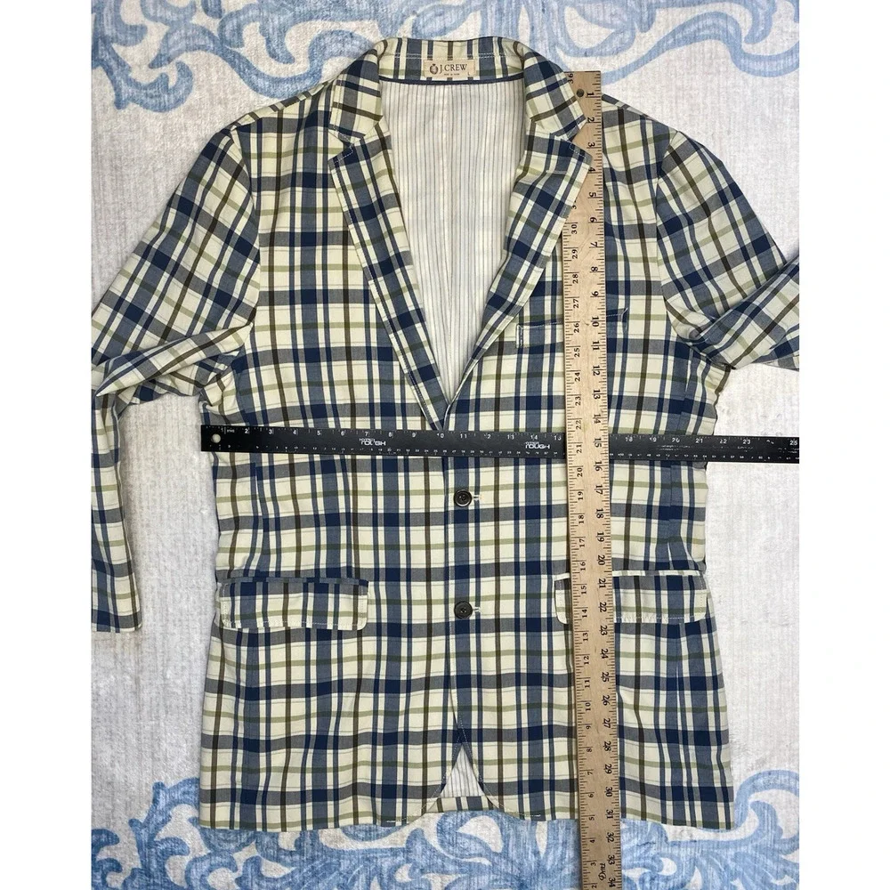 J Crew Mens Large Single Breasted Y2K Preppy Old Money Academia Plaid Sportcoat